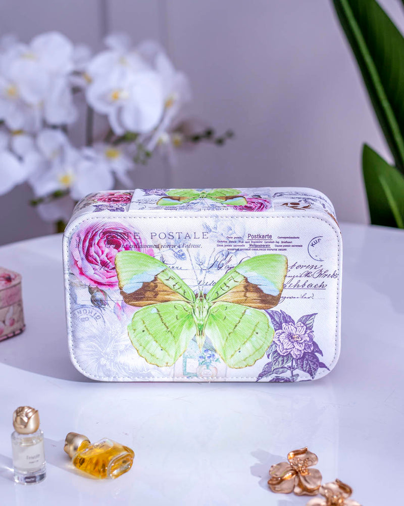 Butterfly Jewellery Organizer Box - White
