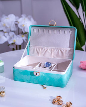 Travel Jewellery Storage Box - Blue