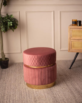 Pouffe Ottoman - Red - The Decor Kart 