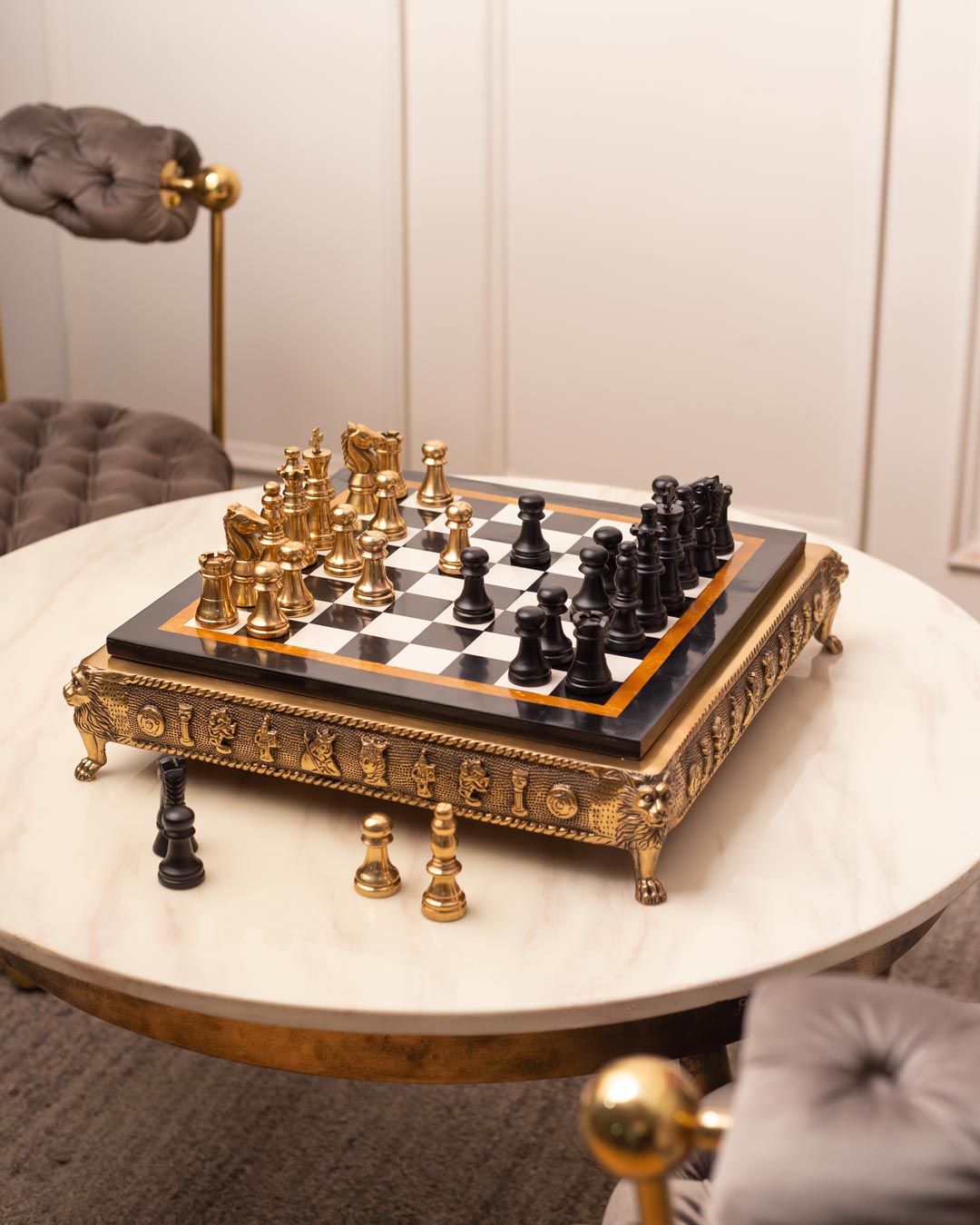 Vintage Regency Traditional Chess Set - The Decor Kart