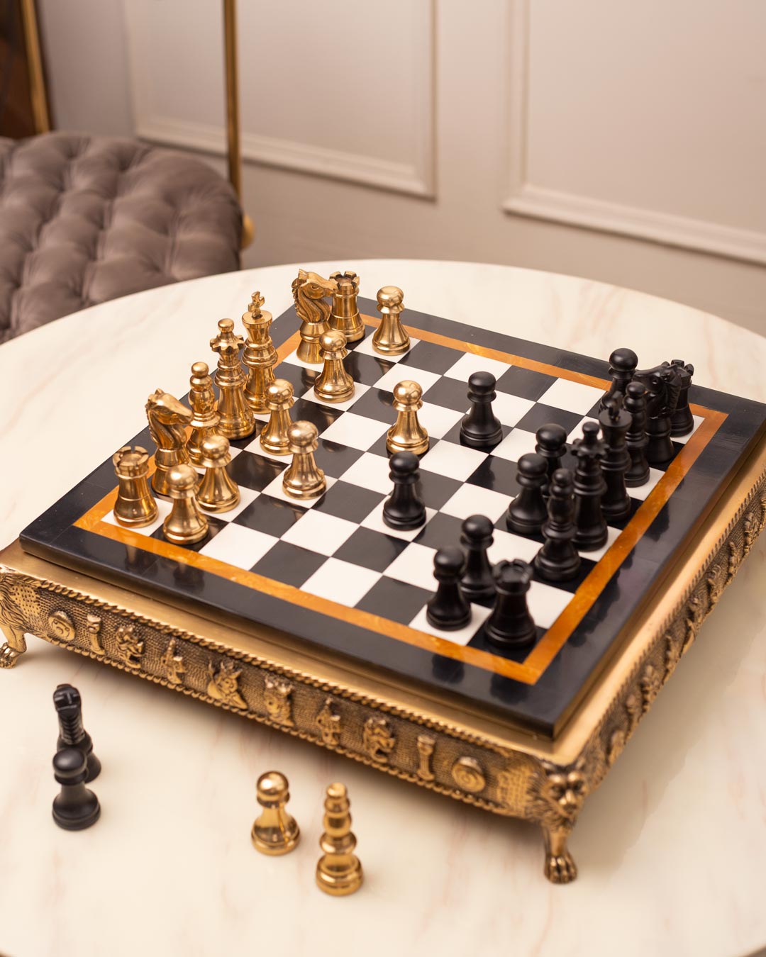 Vintage Regency Traditional Chess Set - The Decor Kart