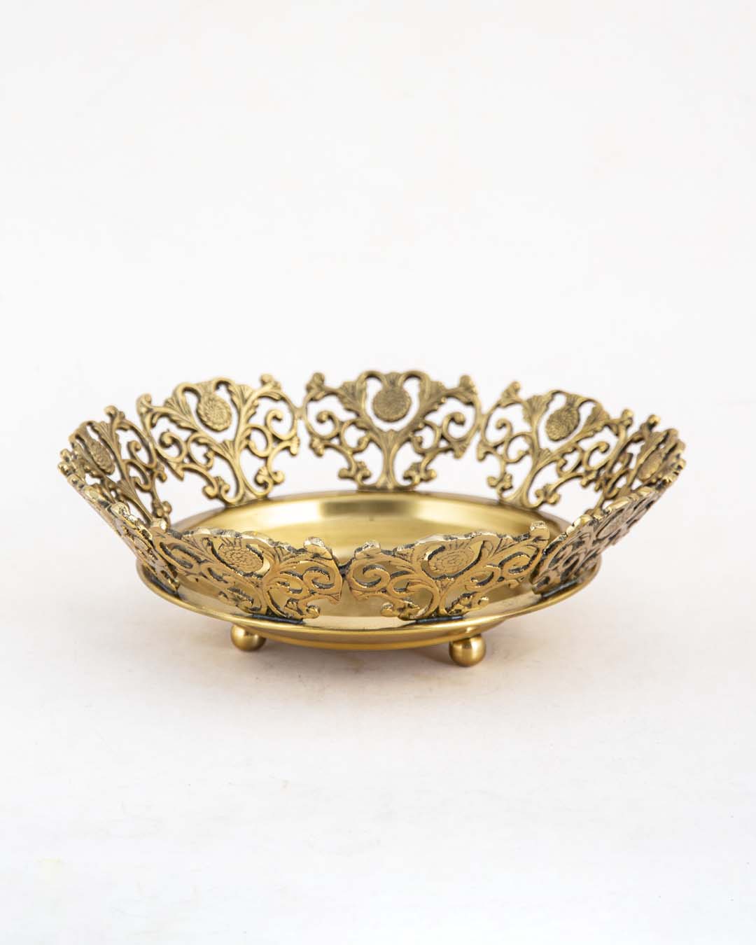 Embroidered Flower Rim Urli Bowl - 8.5" 