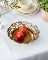 Embroidered Flower Rim Urli Bowl - 8.5" 