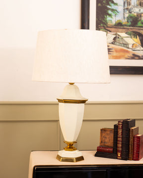 Vintage White & Gold Table Lamp