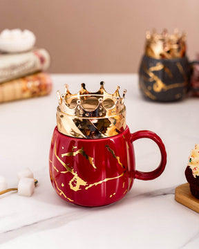 'Crown' Coffee Mug - Red