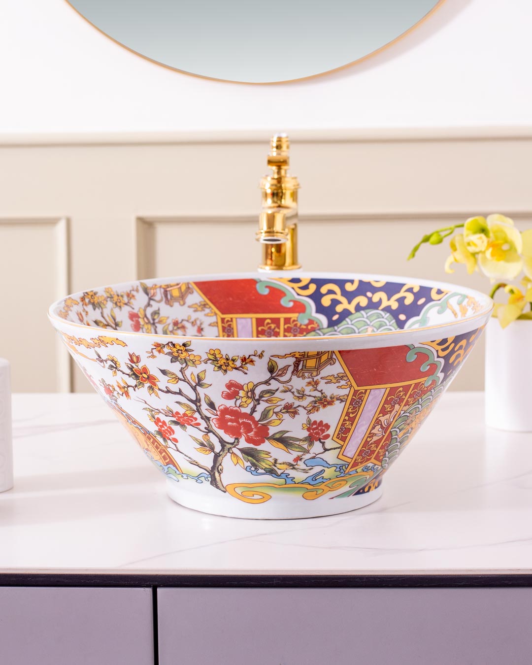 Bordeaux V Porcelain Counter Top Basin