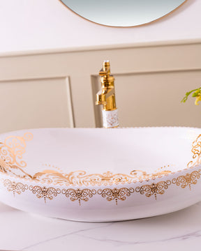 Medallion Porcelain Counter Top Basin