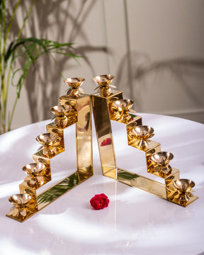 Graceful Steps: Diya Holder Stand Stairs for a Festive Ambiance