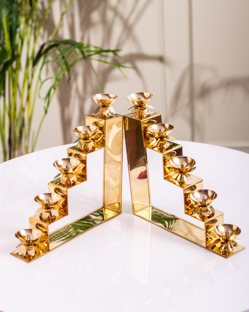 Graceful Steps: Diya Holder Stand Stairs for a Festive Ambiance