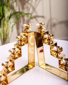 Graceful Steps: Diya Holder Stand Stairs for a Festive Ambiance