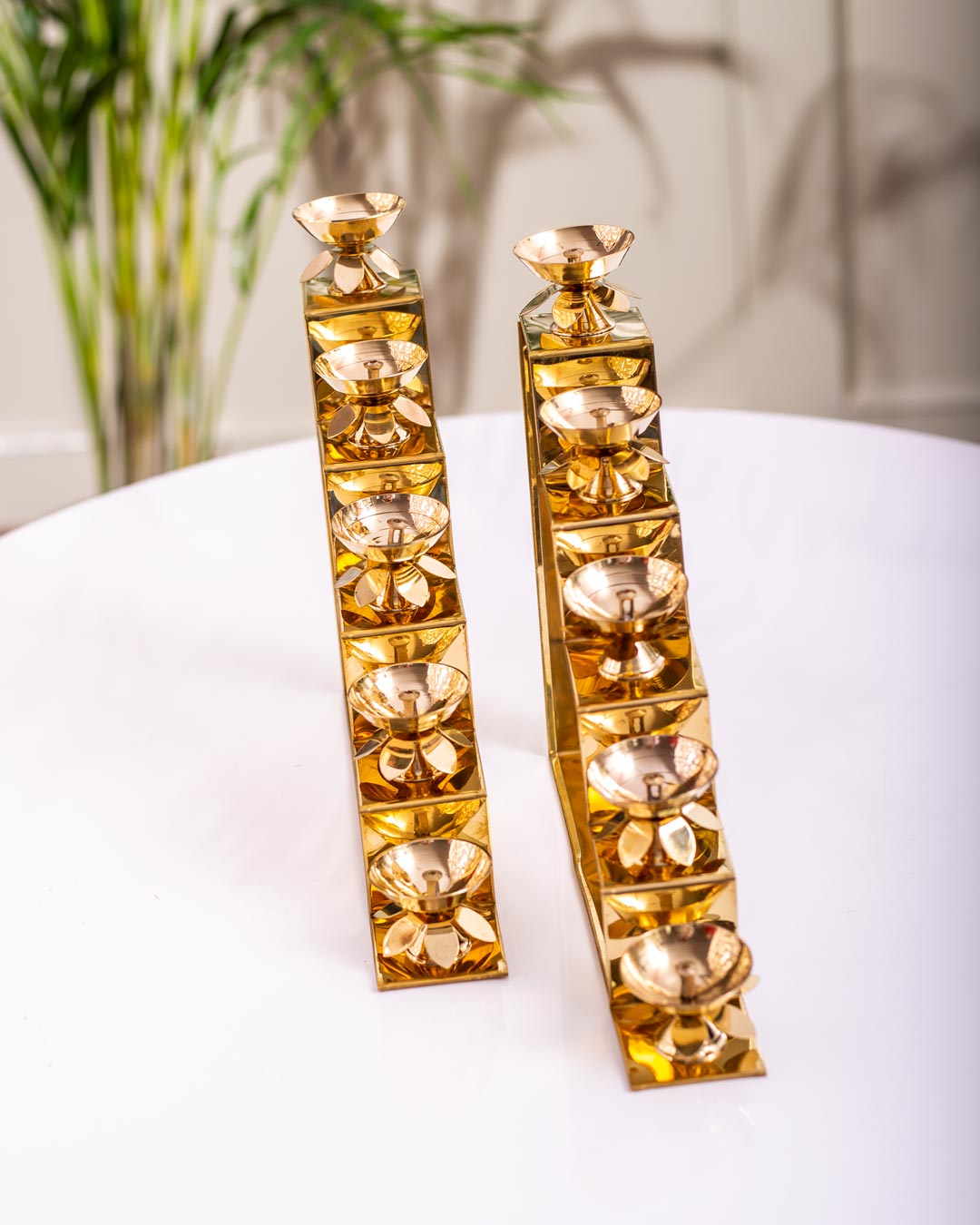 Graceful Steps: Diya Holder Stand Stairs for a Festive Ambiance