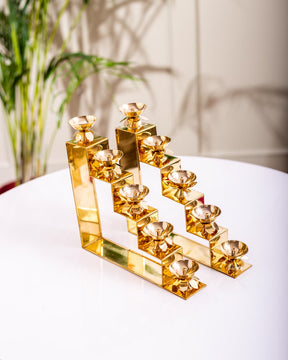 Graceful Steps: Diya Holder Stand Stairs for a Festive Ambiance