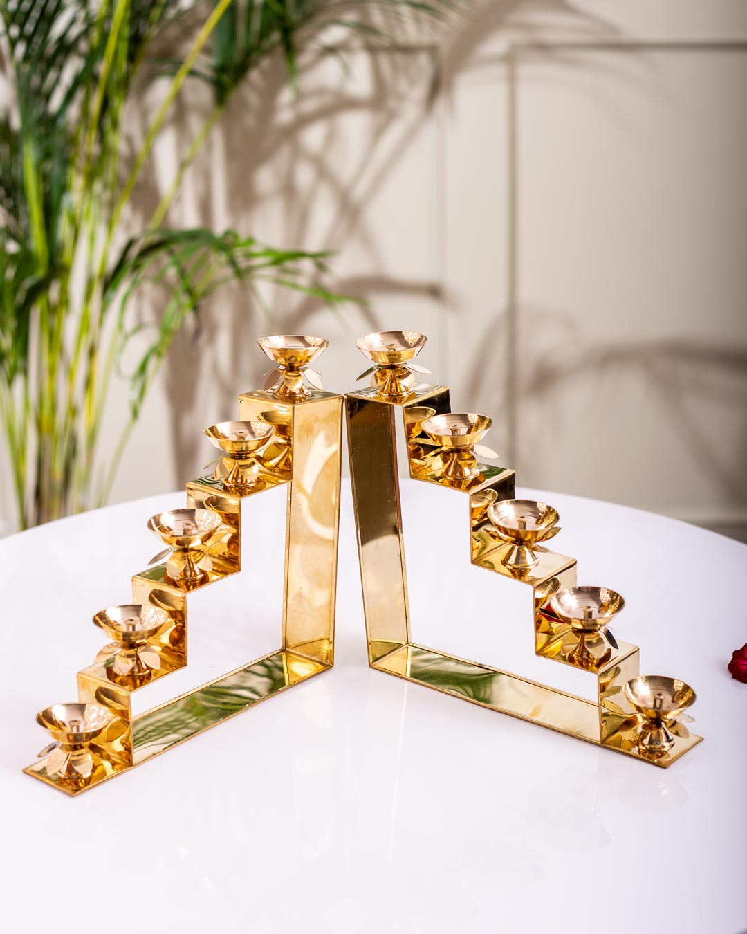 Graceful Steps: Diya Holder Stand Stairs for a Festive Ambiance