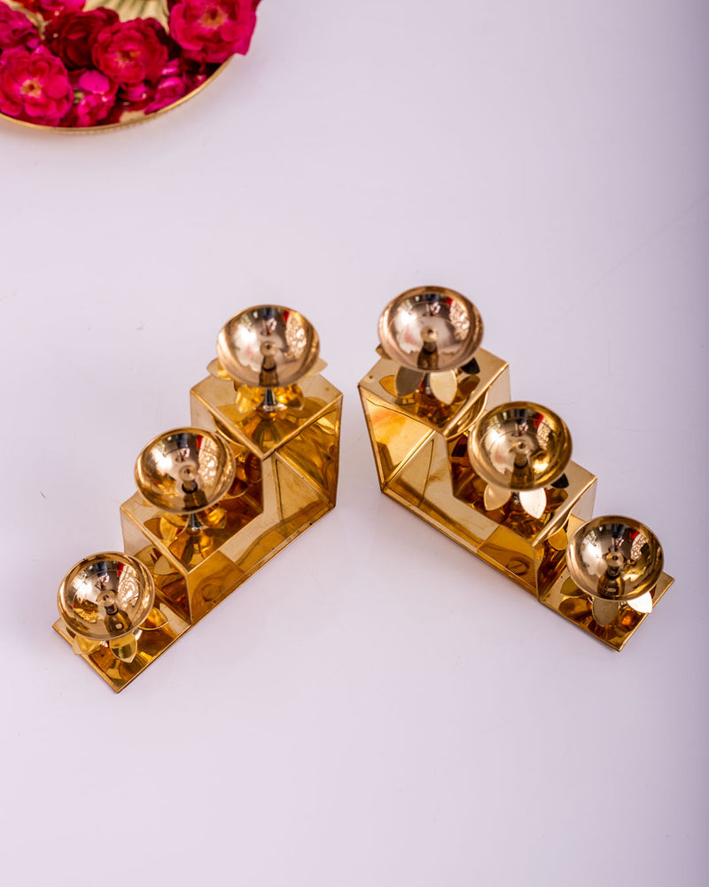 Shine Bright: Diya Holder Stand Stairs for a Festive Ambiance