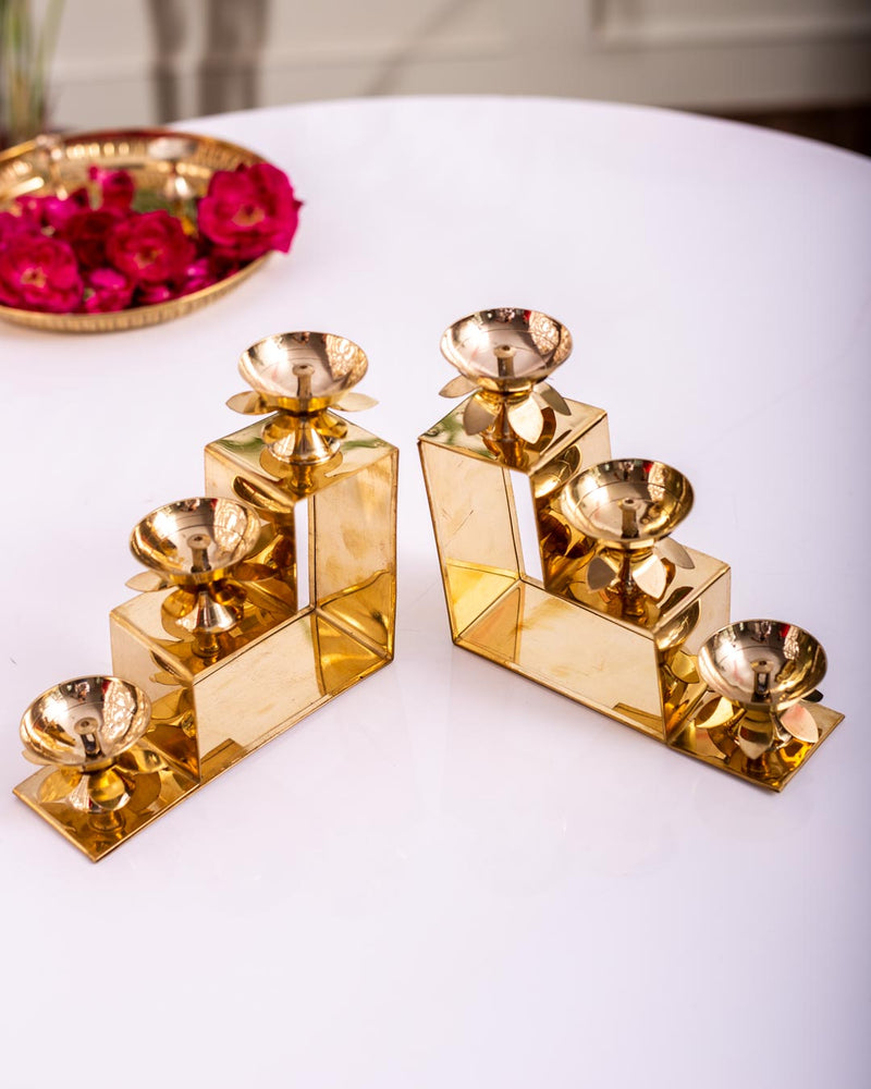 Shine Bright: Diya Holder Stand Stairs for a Festive Ambiance