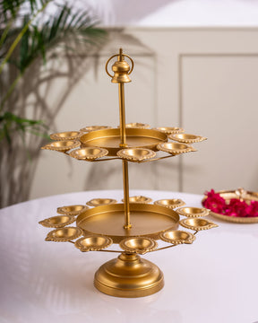 Double Delight 2-Tier Diya Stand