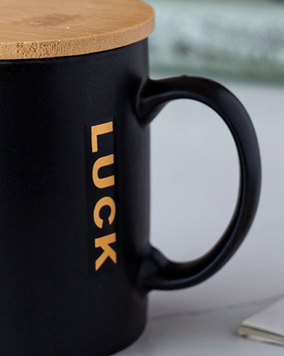 'Luck' Coffee Mug - Black