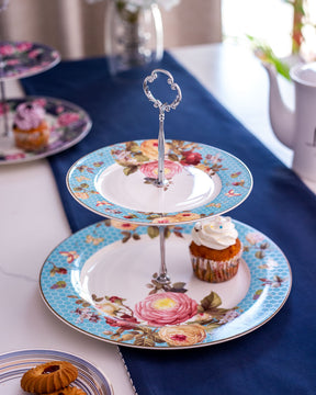 Graceful Blooms - 2-Tier Cake Stand