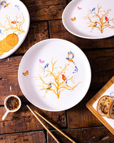 “Hummingbird” White Dinner Plate