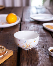 “Hummingbird” White Katori - The Decor Kart