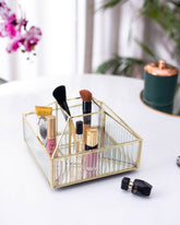Striking Mirrored 5 Compartment Vanity Organiser