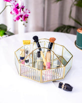 Striking Mirrored 5 Compartment Vanity Organiser
