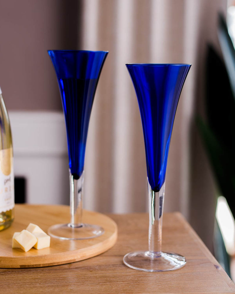 Cobailt Blue Sling Glass - Set of 4
