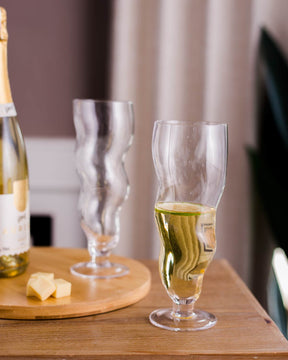 Irregular Shaped Wine Glass- Set Of 2