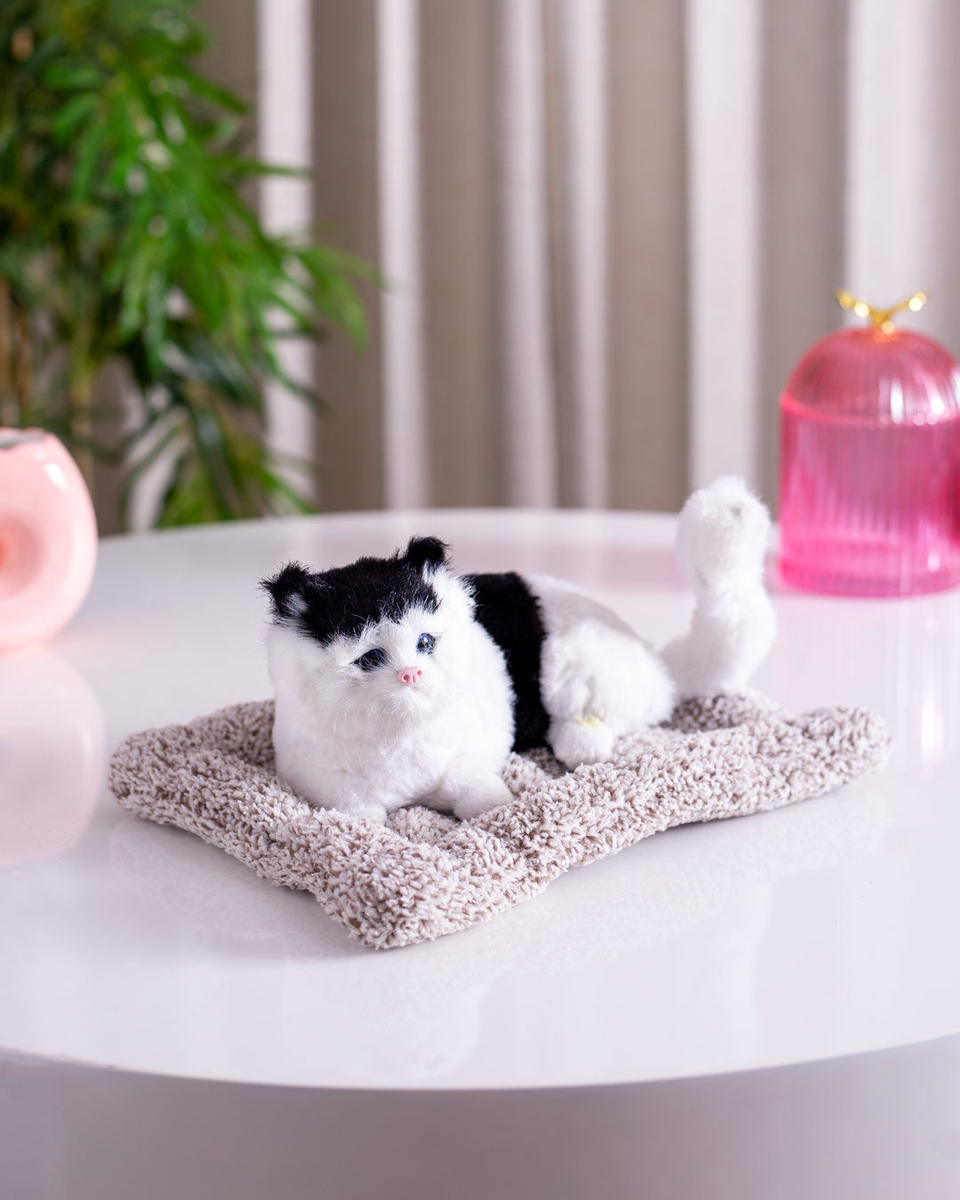 Playful Cat Tabletop Plush Toy