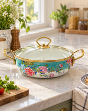 Azure Blossom Serving Casserole