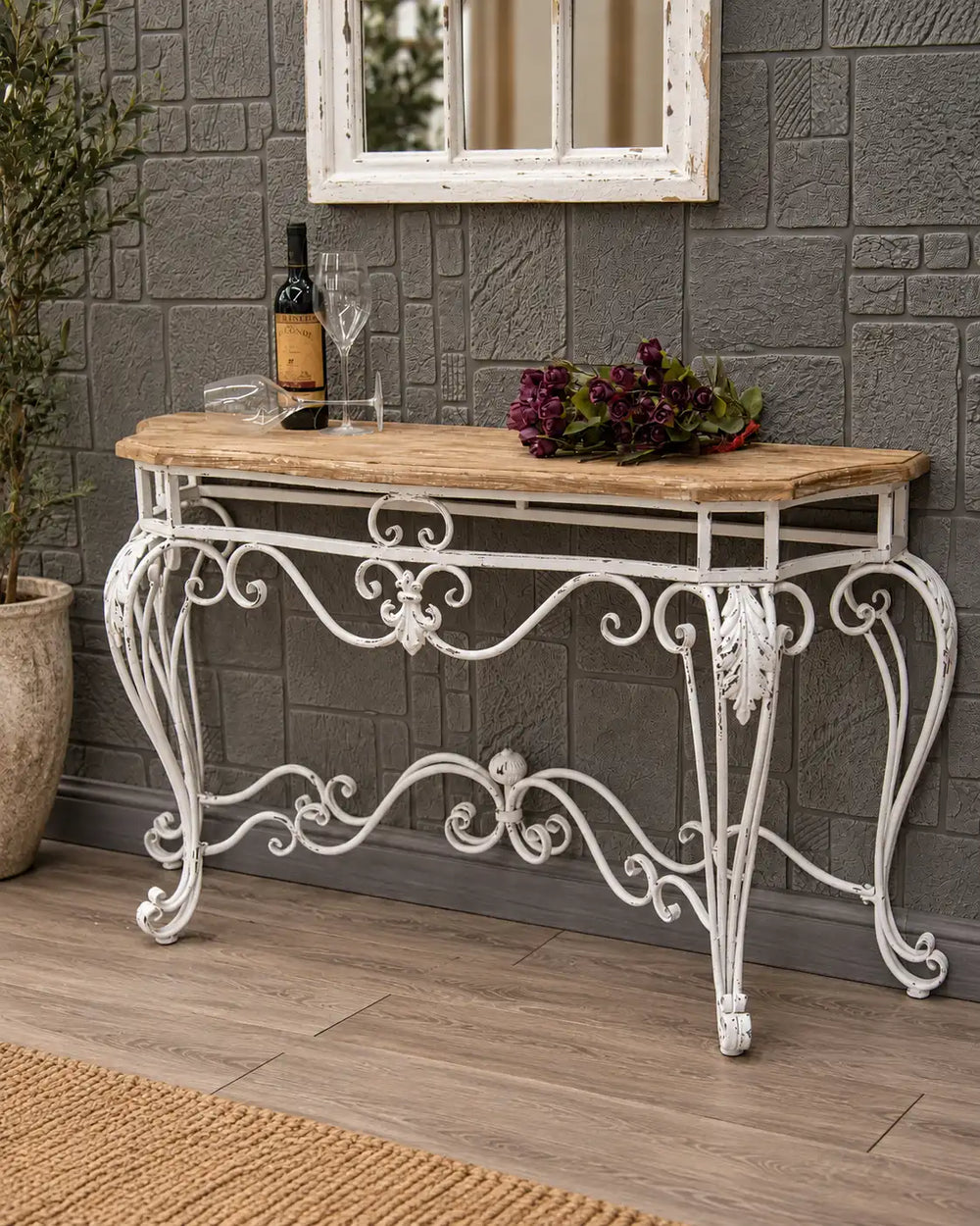 Provence Scrollwork Console Table