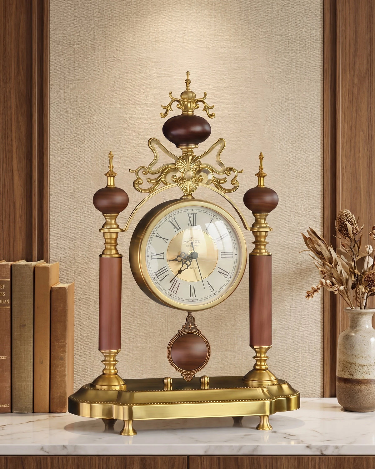 The Imperial Gilt and Mahogany Mantel Clock