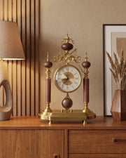The Imperial Gilt and Mahogany Mantel Clock