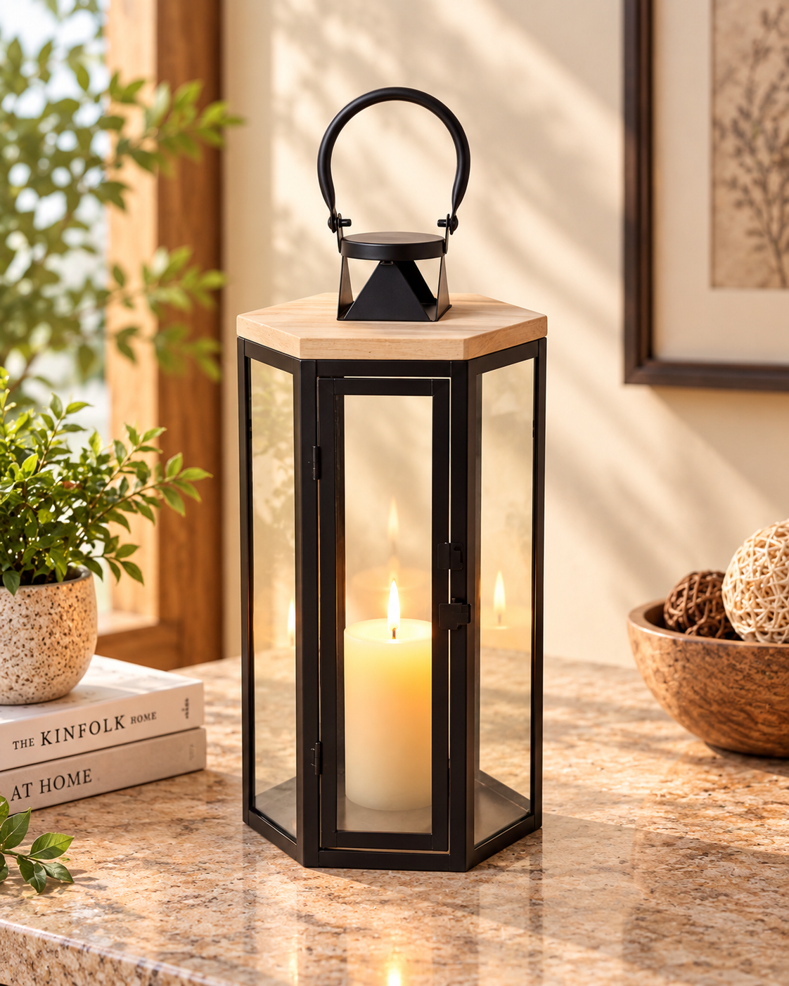 Regal Frame Lantern Candle Holder - Set Of 3