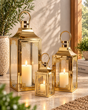 Eloria Grace Lantern Candle Holder - Set Of 3