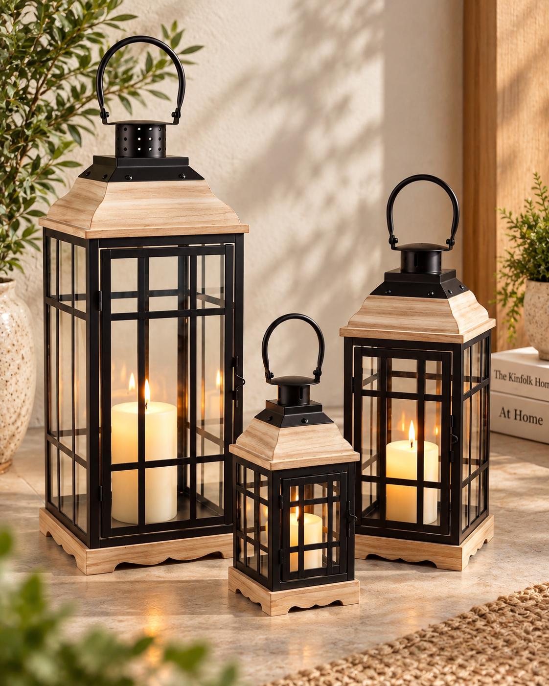 Haven Glow Lantern Candle Holder - Set Of 3