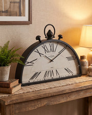 Vintage Half-Moon Old Town Mantel Clock