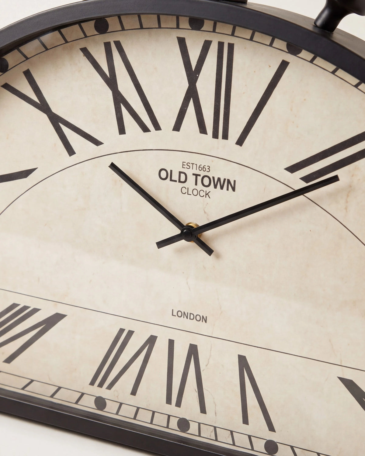 Vintage Half-Moon Old Town Mantel Clock