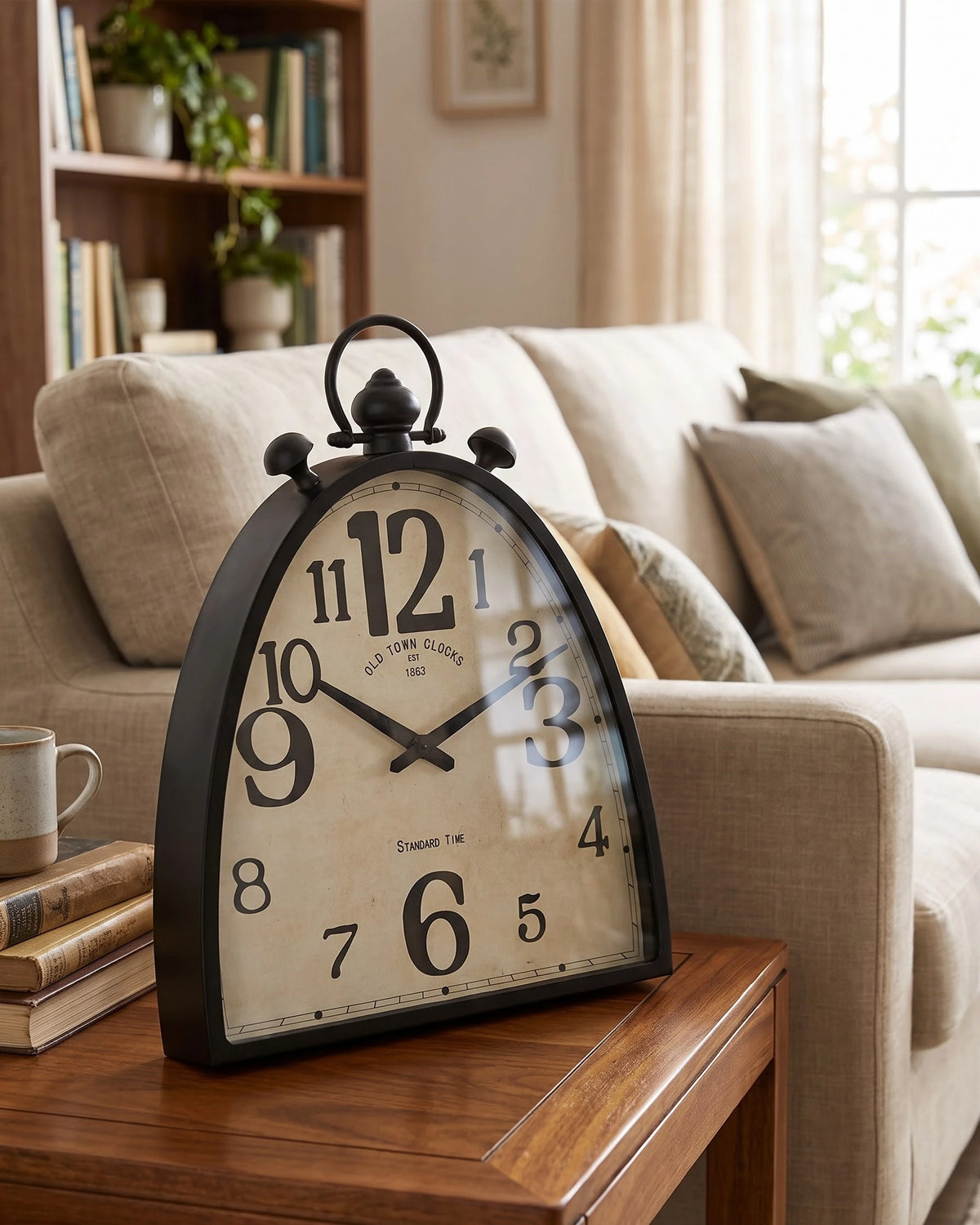 Vintage Arched Old Town Mantel Clock
