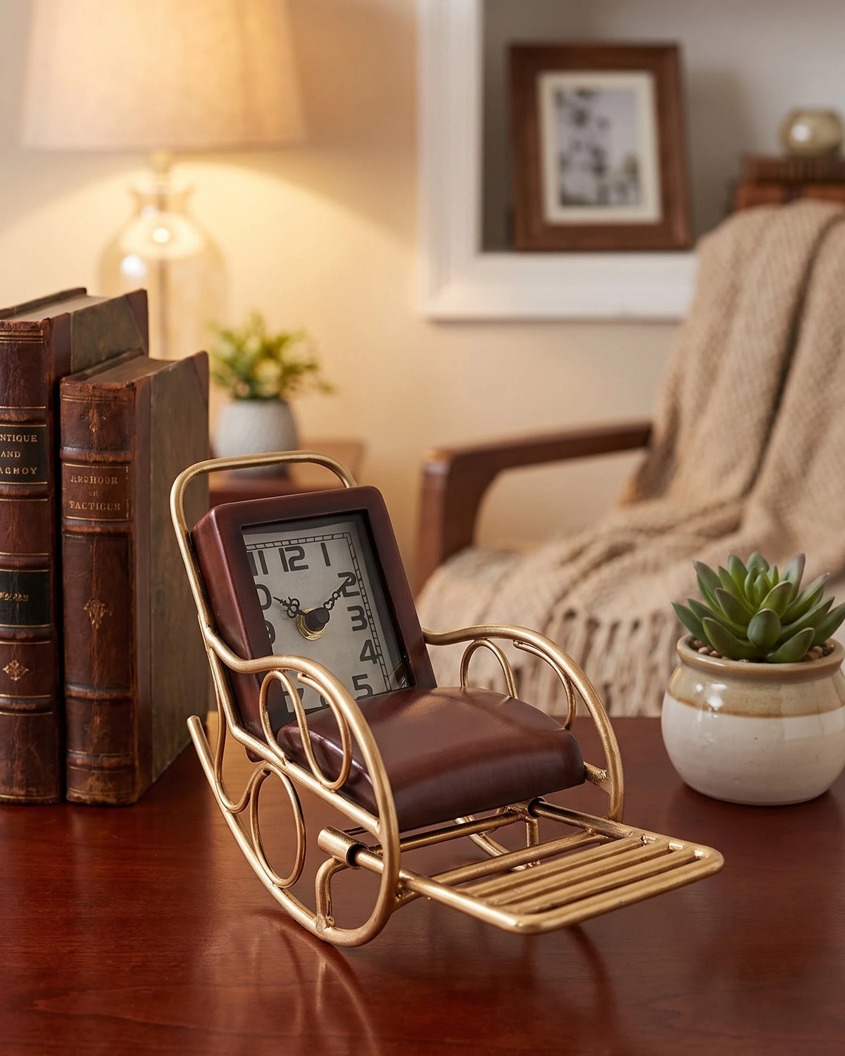 Rocking Chair Desk Clock