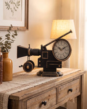 Vintage Cinema Projector Desk Clock