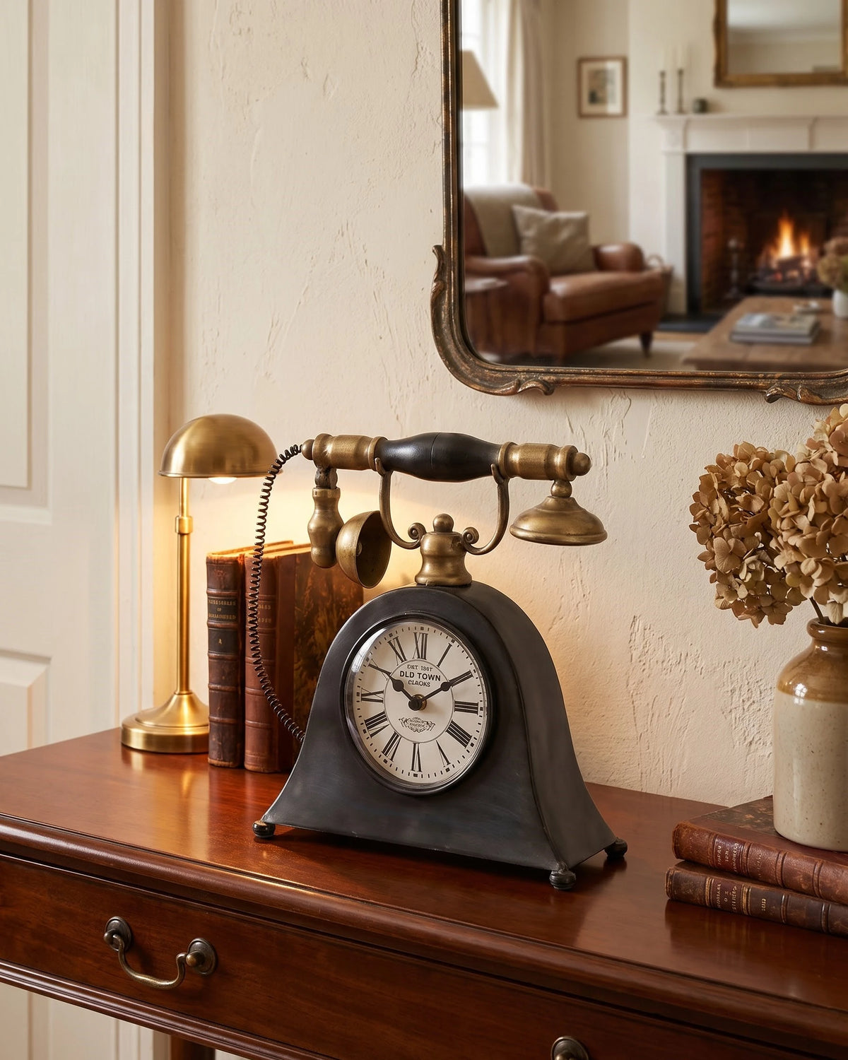 Antique Telephone Mantel Clock