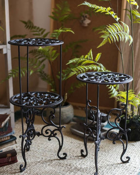 Cast Iron Flower Pot Accent Table - The Decor Kart 