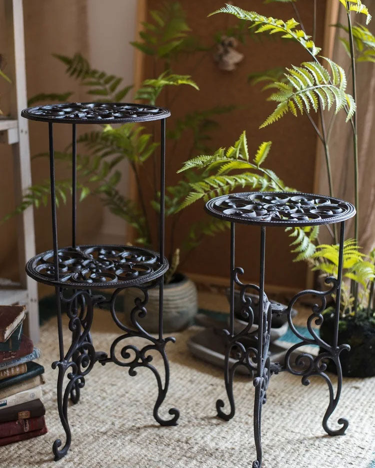 Cast Iron Flower Pot Accent Table - The Decor Kart 