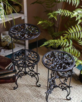 Cast Iron Flower Pot Accent Table - The Decor Kart 