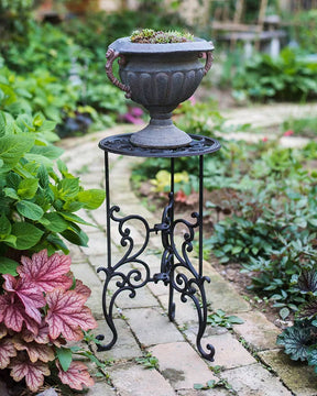 Cast Iron Flower Pot Accent Table - The Decor Kart 