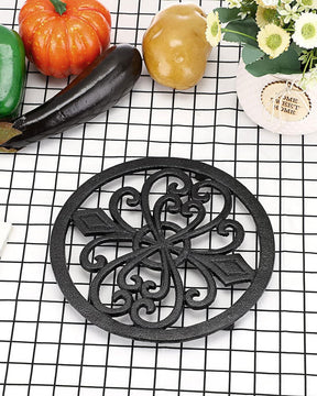 'Fleur De Lis' Cast Iron Trivet - The Decor Kart 