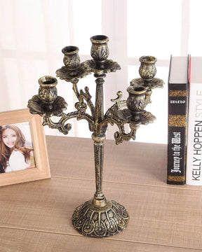'Constantinople' Cast Iron 5 Arm Candelabra - The Decor Kart 