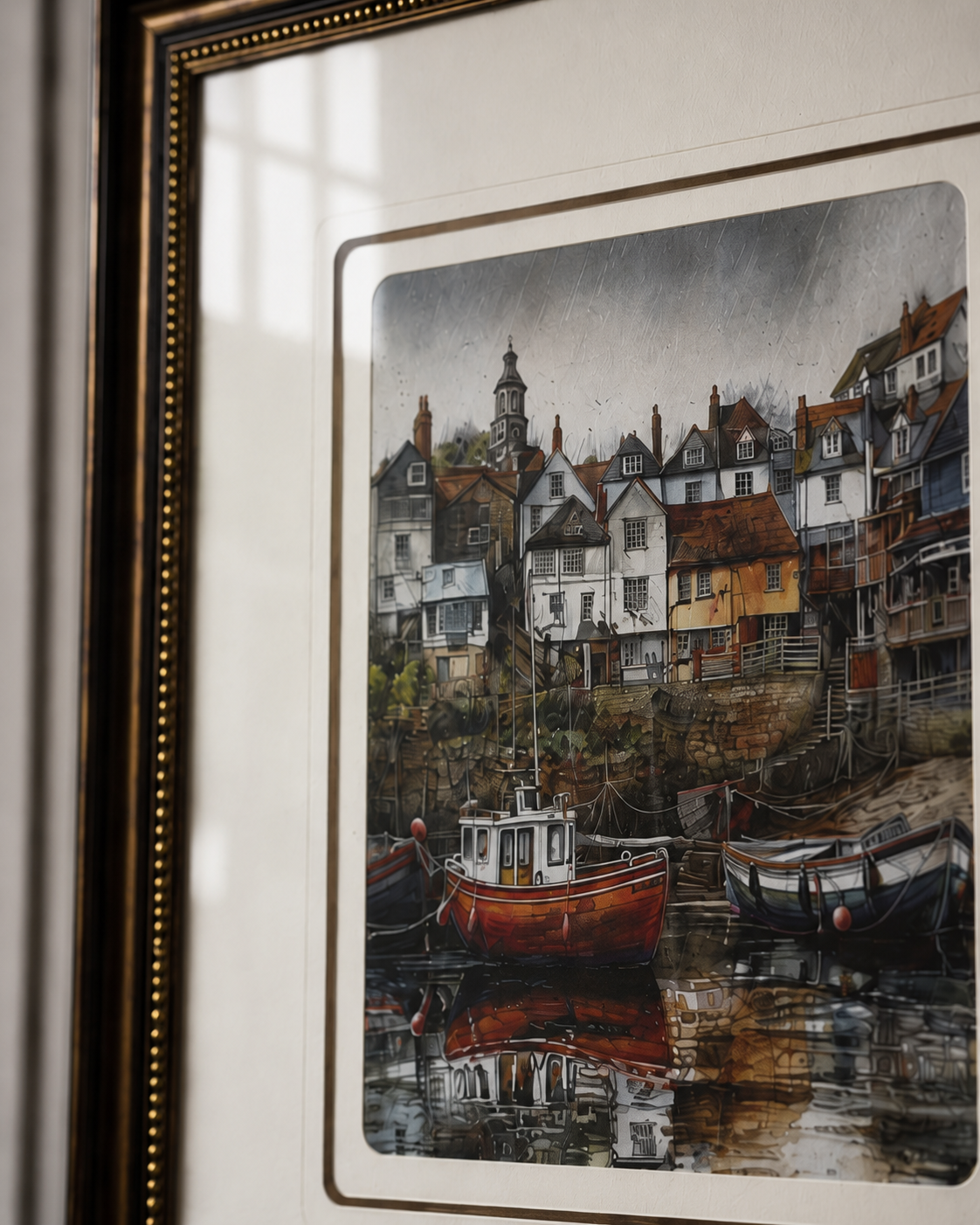 Riverside Old Town Print "25x25" Inches 
