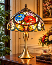 Medallion Floral Tiffany Table Lamp